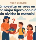 cómo evitar errores en Cómo viajar ligero con niños sin olvidar lo esencial