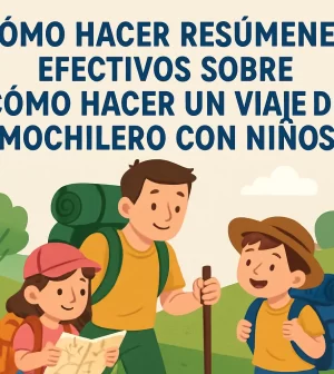 cómo hacer resúmenes efectivos sobre Cómo hacer un viaje de mochilero con niños