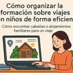 cómo organizar la información sobre viajes con niños de forma eficiente Cómo encontrar cabañas o alojamientos familiares para un viaje