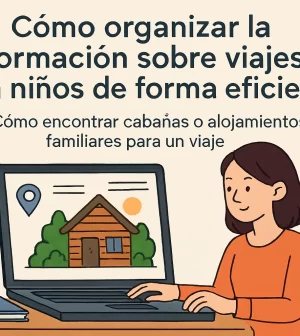 cómo organizar la información sobre viajes con niños de forma eficiente Cómo encontrar cabañas o alojamientos familiares para un viaje